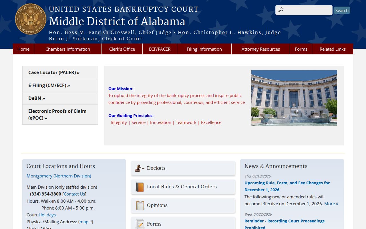 Covington County bankruptcy court records portal
