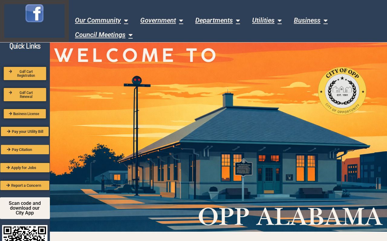 Official City of Opp court and municipal information