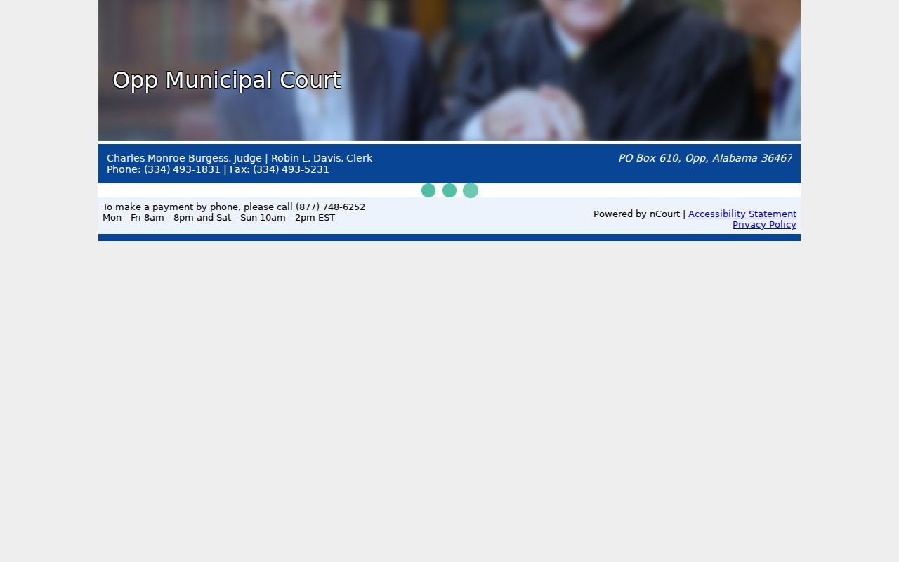 Covington County traffic court records Opp ticket portal